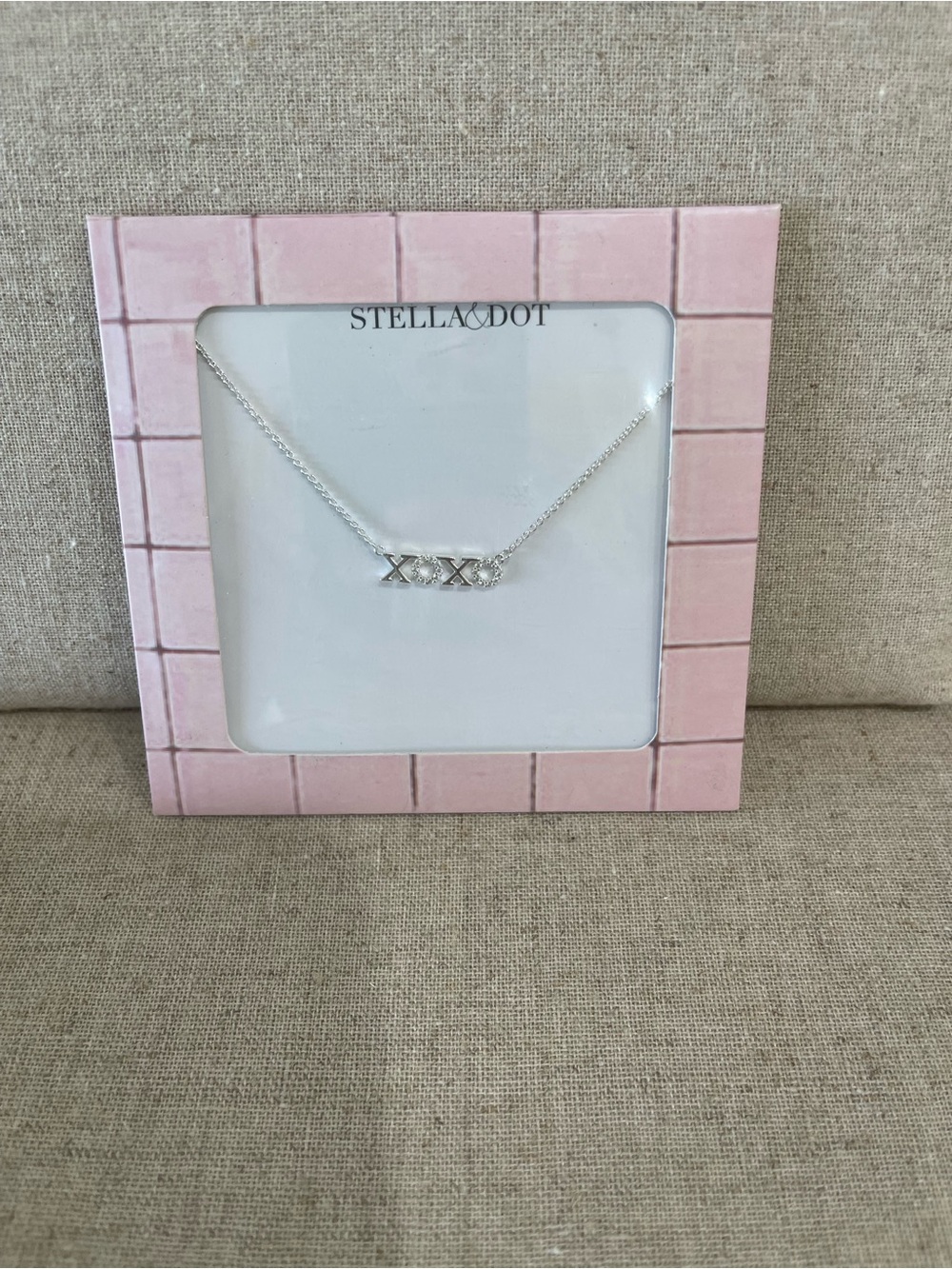 Stella & Dot XOXO Necklace Silver NWT Necklace